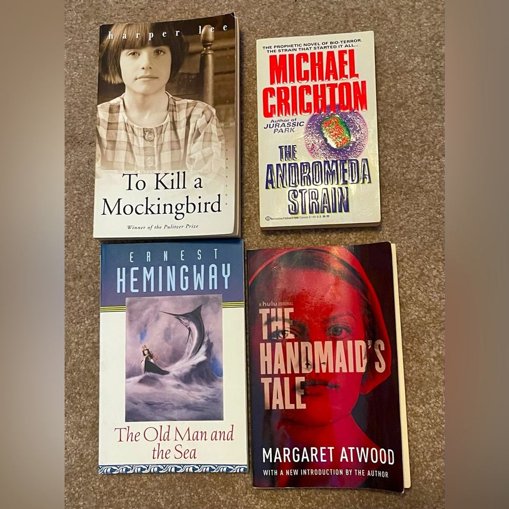 Margaret Atwood, Ernest Hemingway and  more authors book bundle